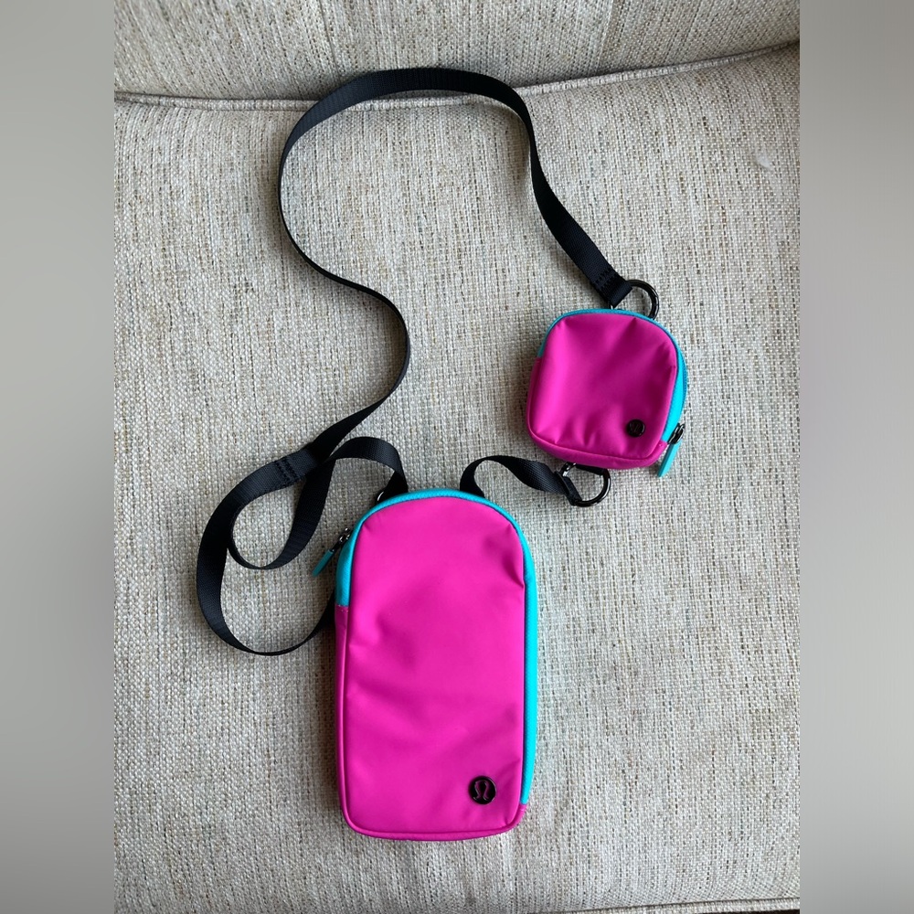 Lululemon Modular Phone Crossbody Bag, Sonic Pink/Blue/Black